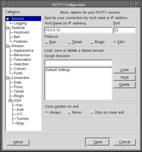 Herramientas para redes Putty