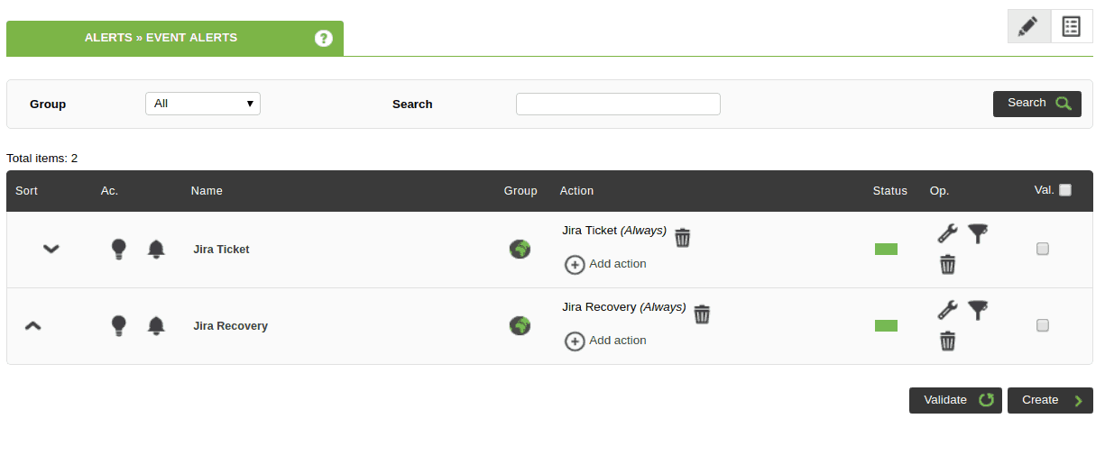 Eventos y alertas integración jira con pandora fms