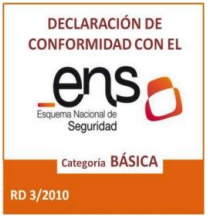 Déclaration de conformité à la catégorie de base de l'ENS (National Security Scheme) RD3/2010