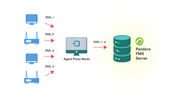 Deployment model on remote networks using agent proxy mode