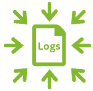 Log centralization icon Log centralization icon