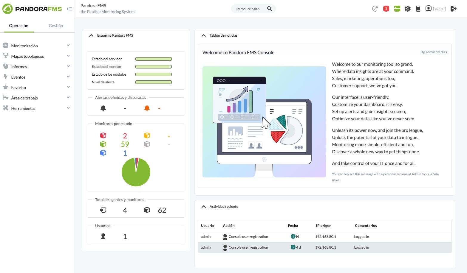 PandoraFMS-Consola- Pandora FMS dashboard hero