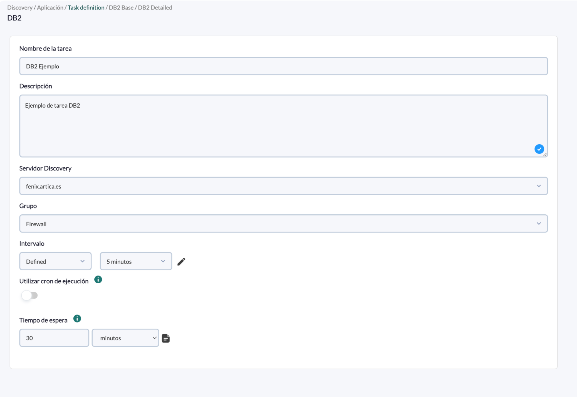 define parametros db2 define parametros db2